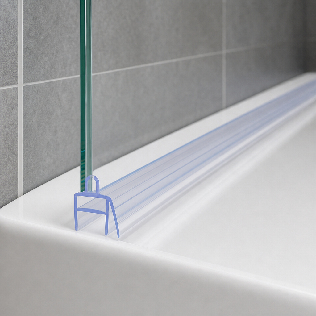 Bifold Channel T Shower Seal – 900mm Length, Clear