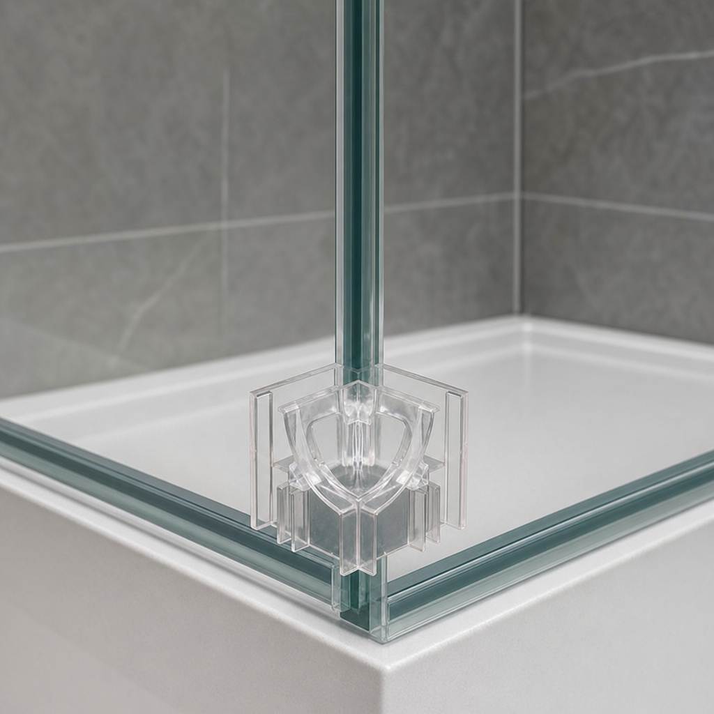 Shower Screen Corner Piece – Rigid for L Shaped Baths