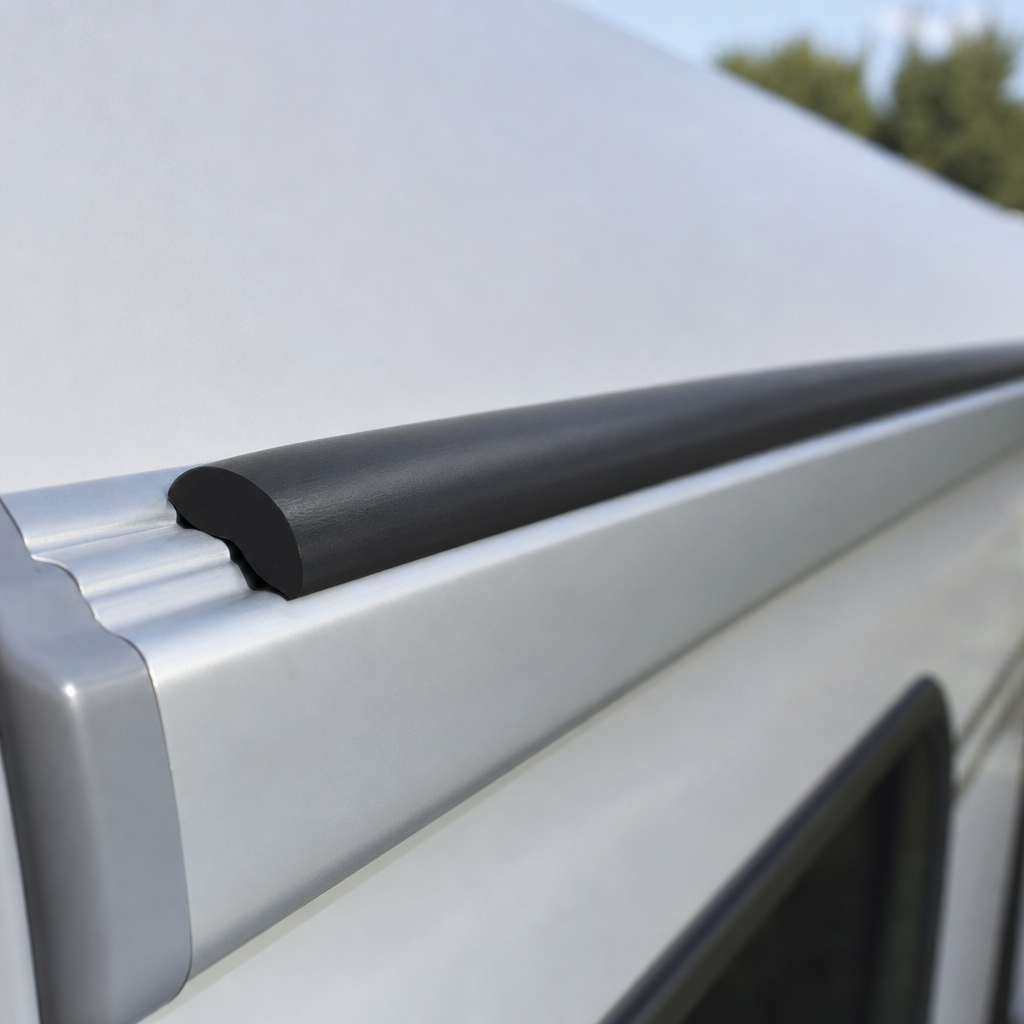 Black Awning Rail Insert Trim 11.3mm – Per Metre