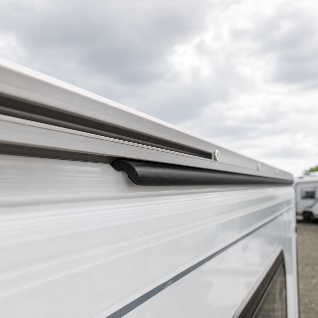 Black Awning Rail Insert Trim 13.5mm Wide – Per Metre