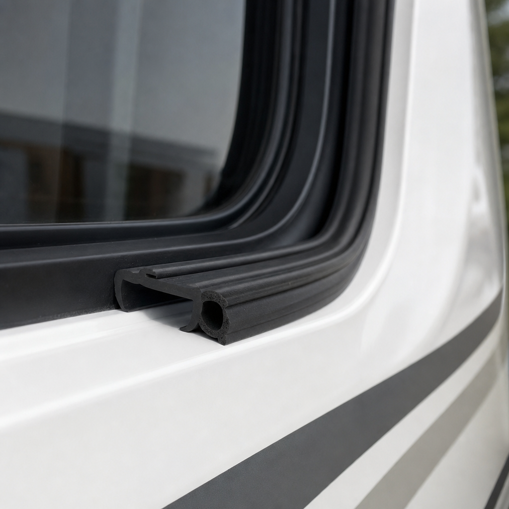 Caravan Window Rubber Seal 35mm Panel, 13.5mm Bulb – Per Metre