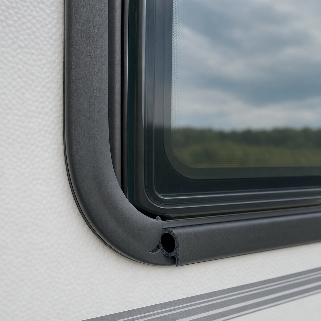 Caravan Window Seal 25mm Panel, 13mm Bulb – Per Metre