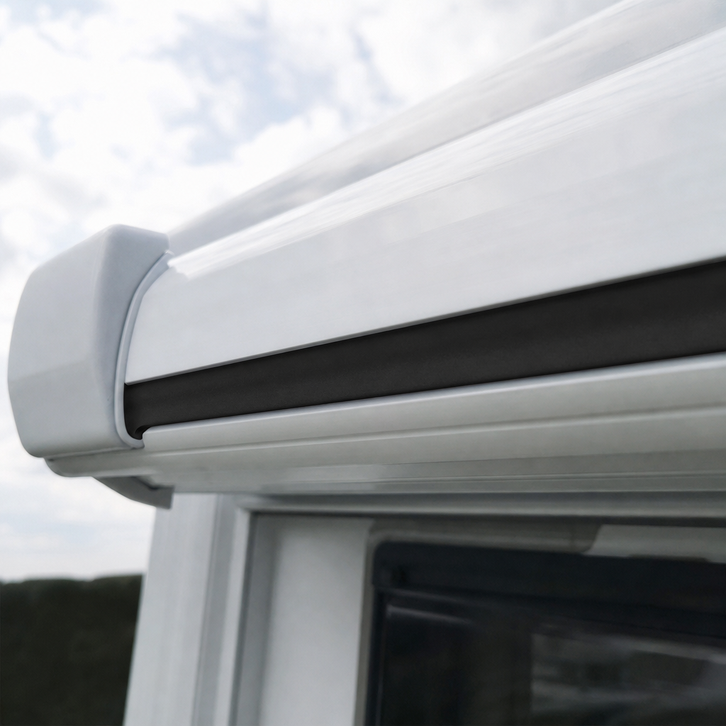 Black Awning Rail Insert Trim 12.3mm – Per Metre
