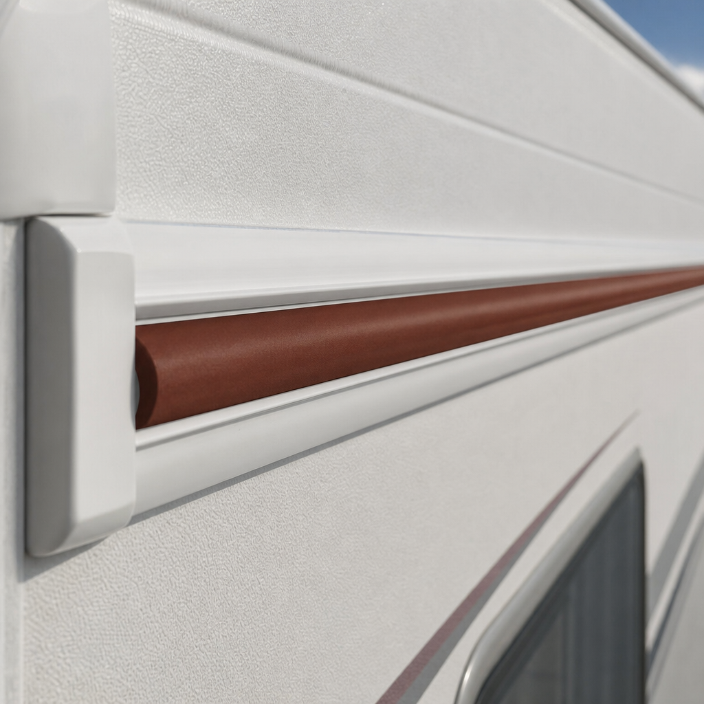 Maroon Awning Rail Insert Trim 12.3mm – Per Metre