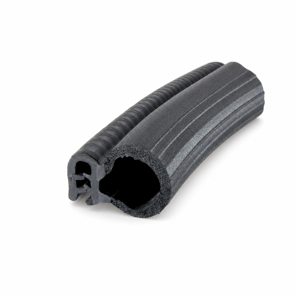 Edge Trim with Side Seal 21mm Bulb – 1.5-3mm Panel – Per Metre
