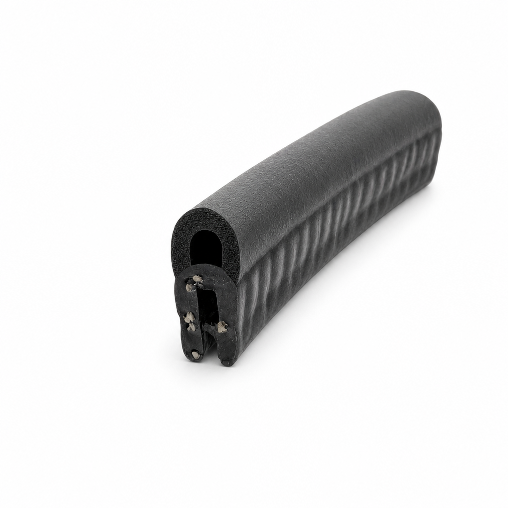 Edge Trim with Top Seal 5mm Bulb for 1.6mm Panel – Per Metre