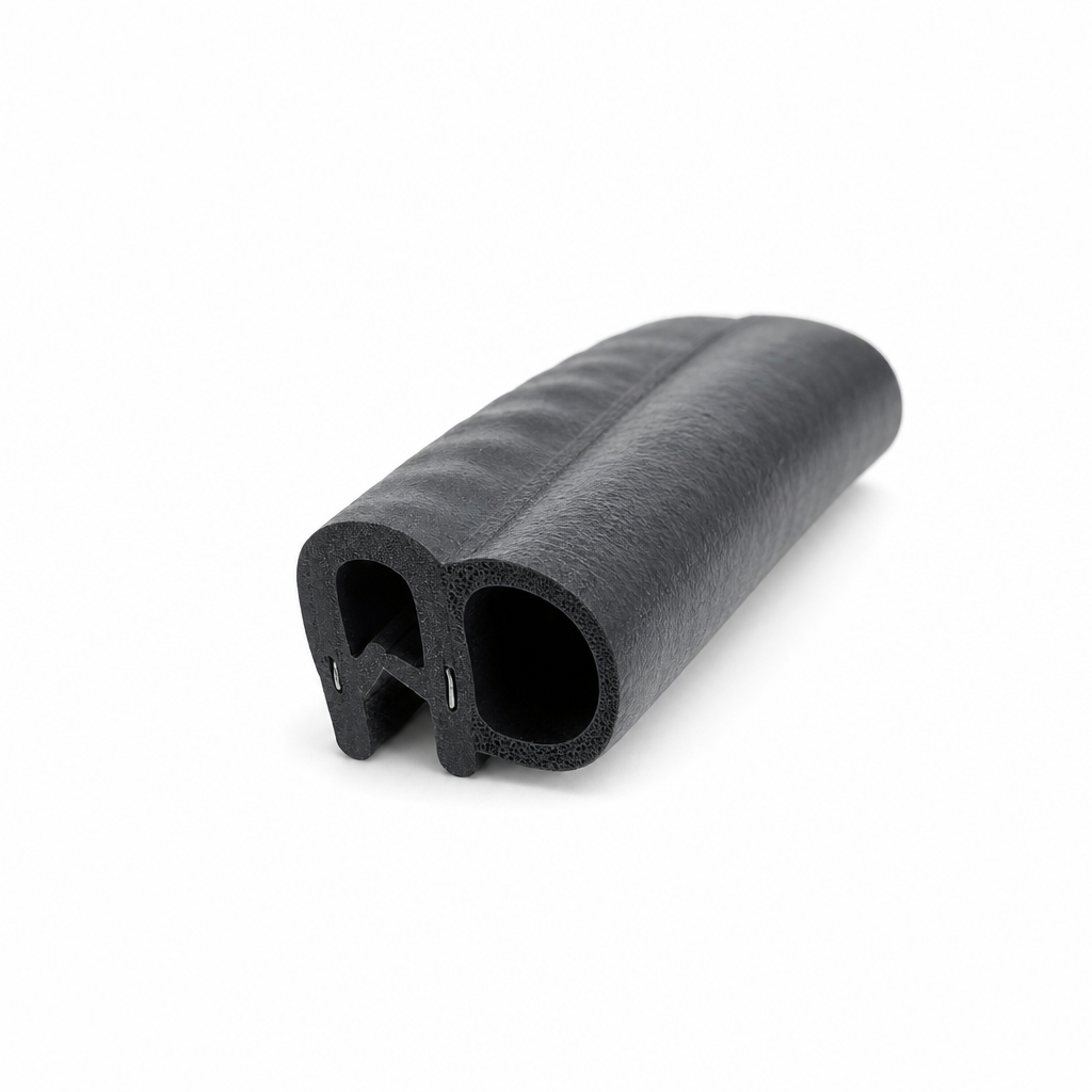 Edge Trim with Side Seal 9.7mm Bulb for 1-3mm Panels – Per Metre