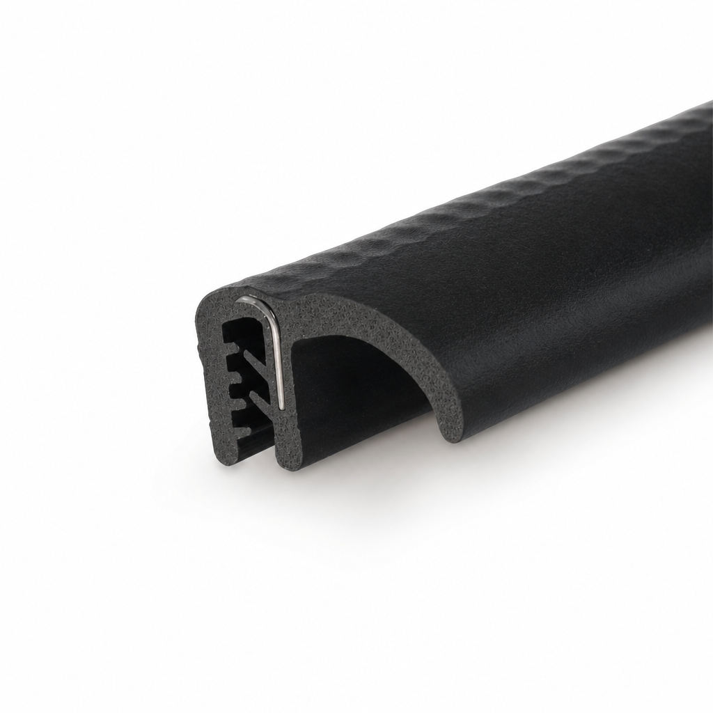 Edge Trim with Lip Seal 2-4mm Panel 17mm Wide – Per Metre