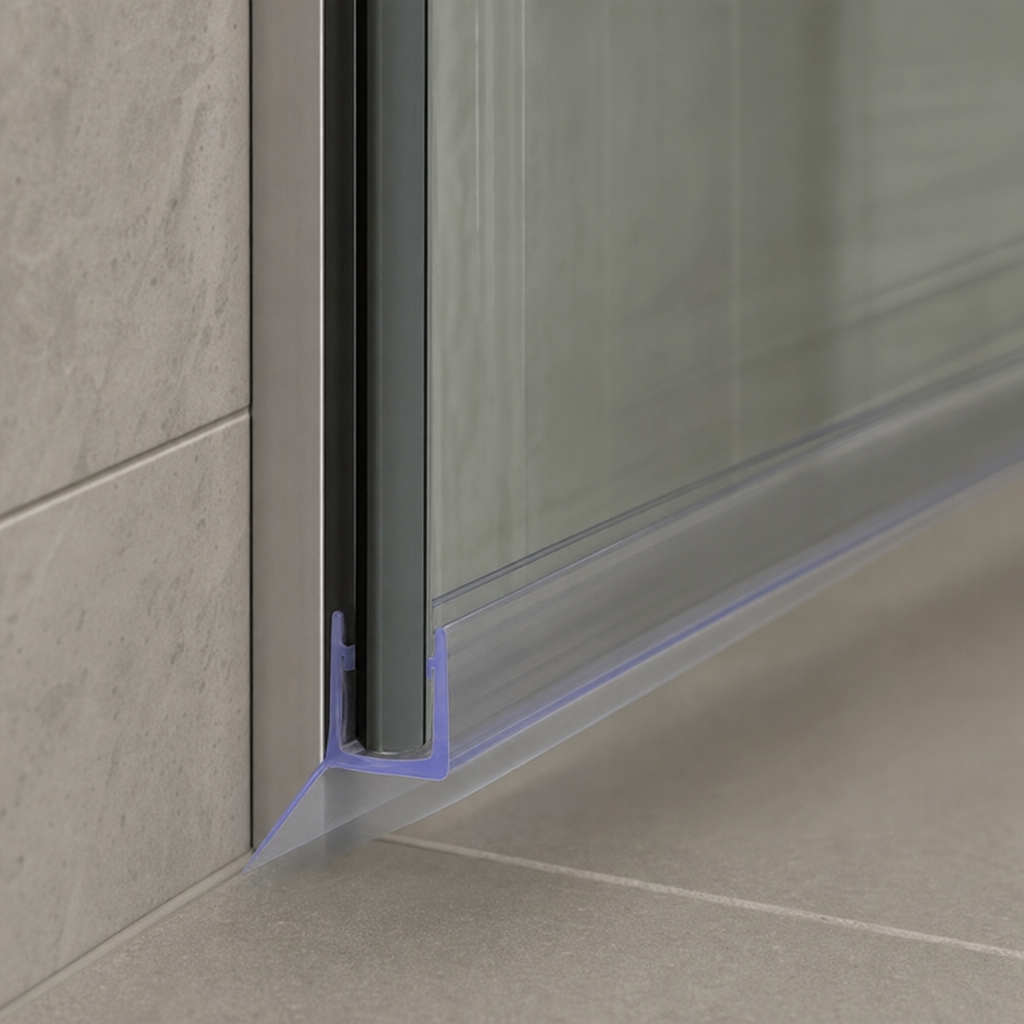 Fin Shower Screen Seal for 4-6mm Glass – Seals 10-15mm Gap