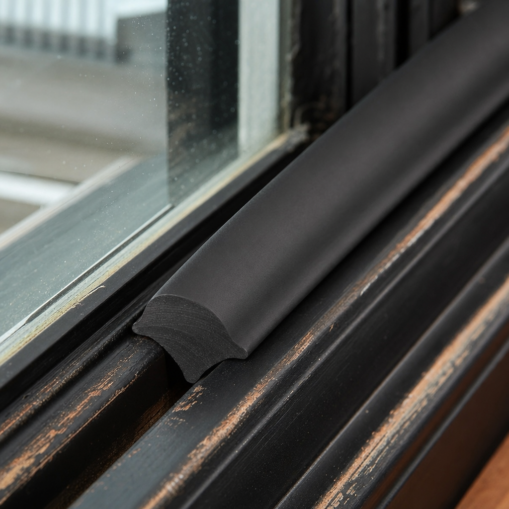 Large Black Filler Strip for Window Rubber Glazing – Per Metre