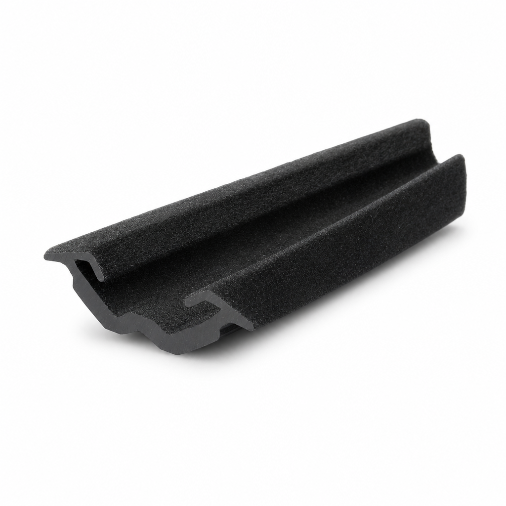 Flocked Lined Window Rubber U-Section 14mm x 14mm – Per Metre