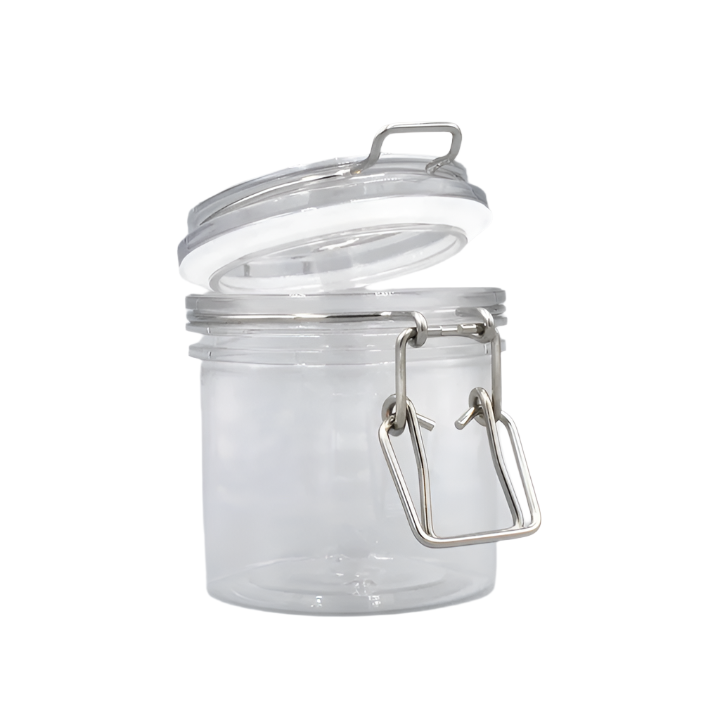 Airtight PET Preserve Jar – Clear Plastic with Inner Seal & Clip-Down Suction Lid for Long-Lasting Freshness