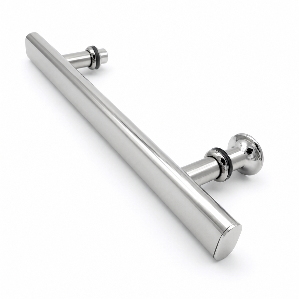 Chrome Shower Door Handle – 130mm Hole Centres