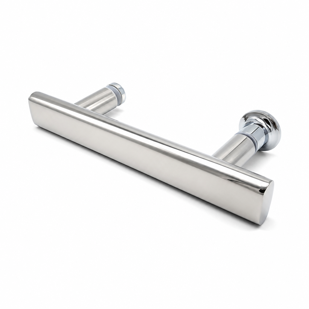 Shower Door Handle – 130mm Hole Centres – Chrome Effect