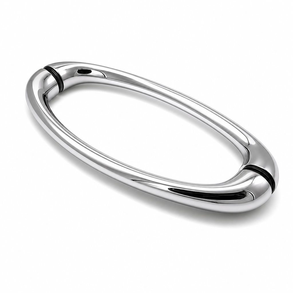 Chrome Shower Door Handle – 145mm Hole Centres – HAND019