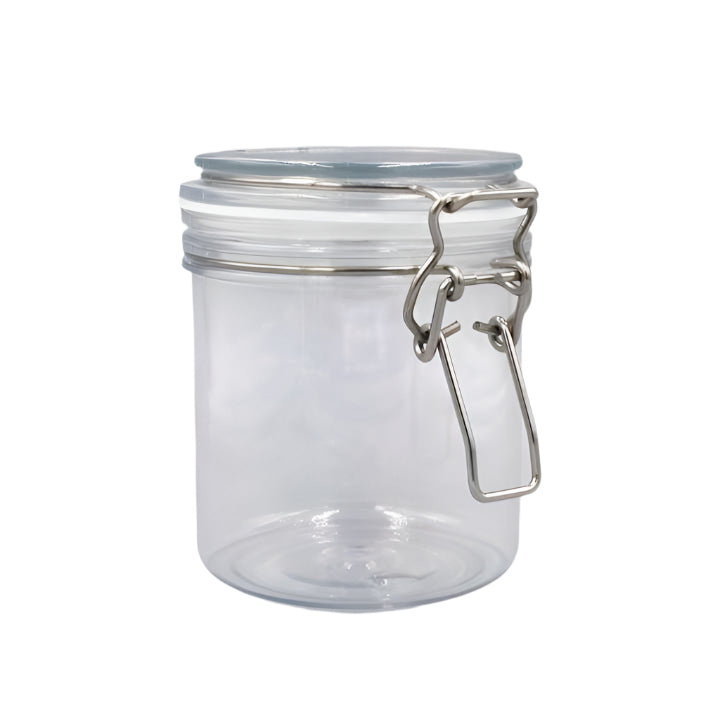 Airtight PET Preserve Jar – Clear Plastic with Inner Seal & Clip-Down Suction Lid for Long-Lasting Freshness