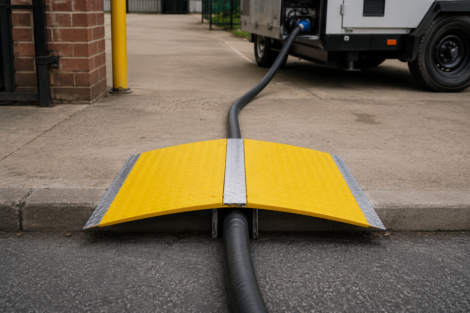 Pedestrian Hose & Cable Ramp | 2080 x 995 x 235mm | Up to 200mm Cables | 200kg Rated