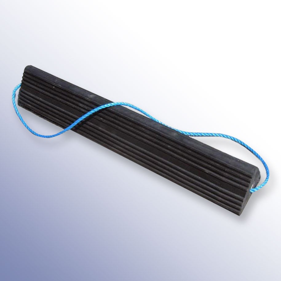 Aircraft Wheel Chocks | Heavy Duty Rubber | Double Rope Handle |