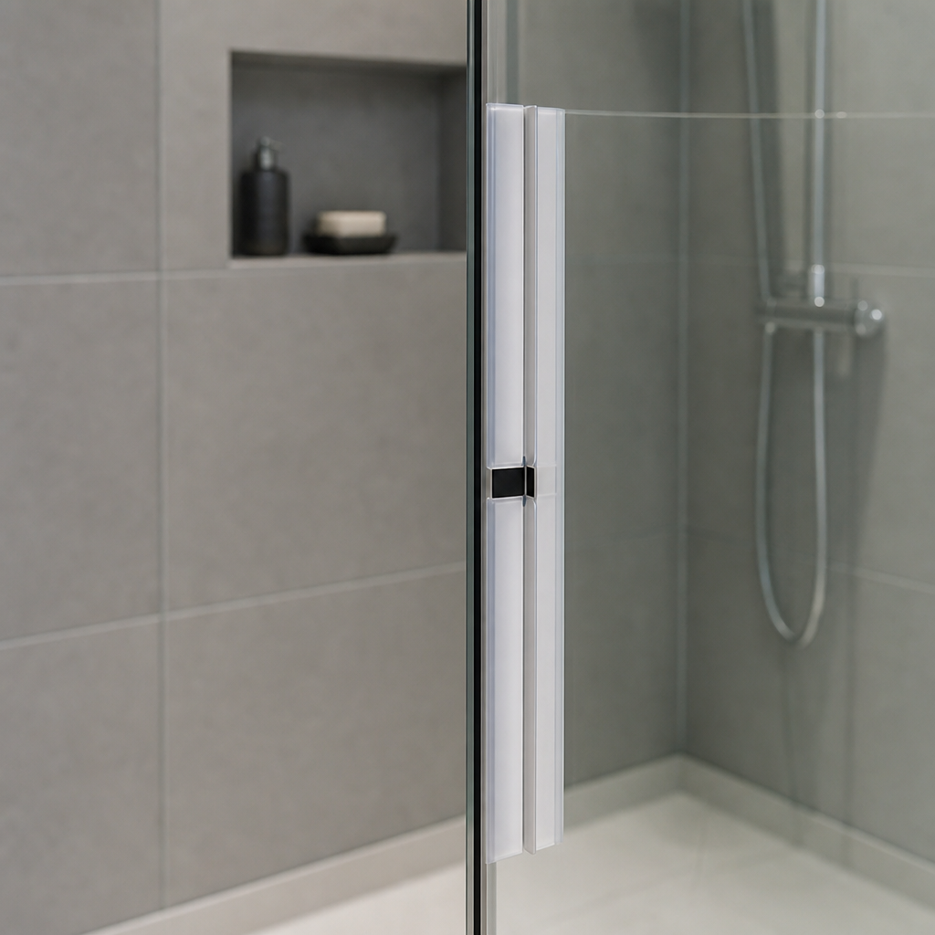 Magnetic Shower Screen Seal Chrome for 6-8mm Glass – 2m Pair