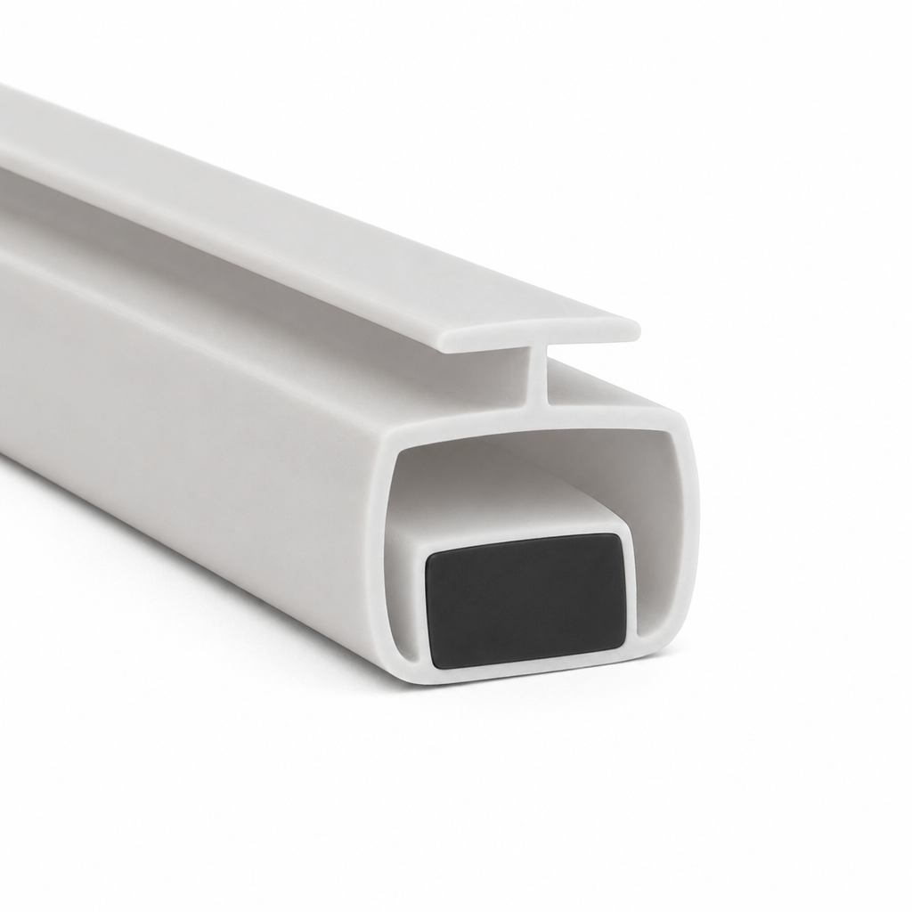 Magnetic Shower Screen Seal – 4.5mm T Shape, 2000mm Length
