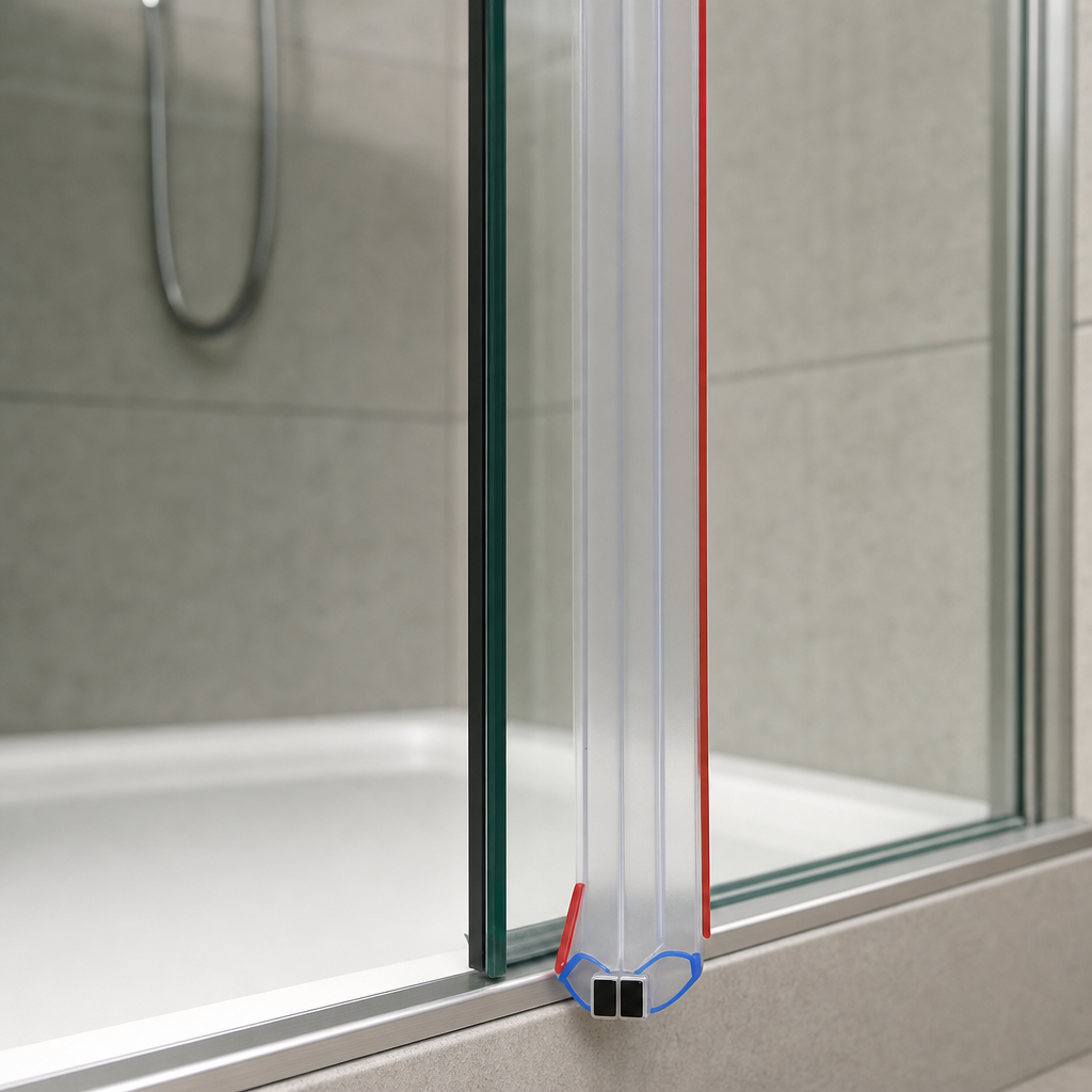 Magnetic Shower Screen Seal – 2000mm Length, Clear