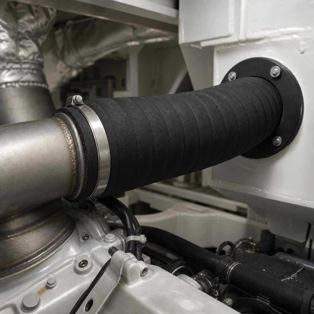 Marine Diesel Exhaust Hose 38mm ID x 48mm OD – Per Metre