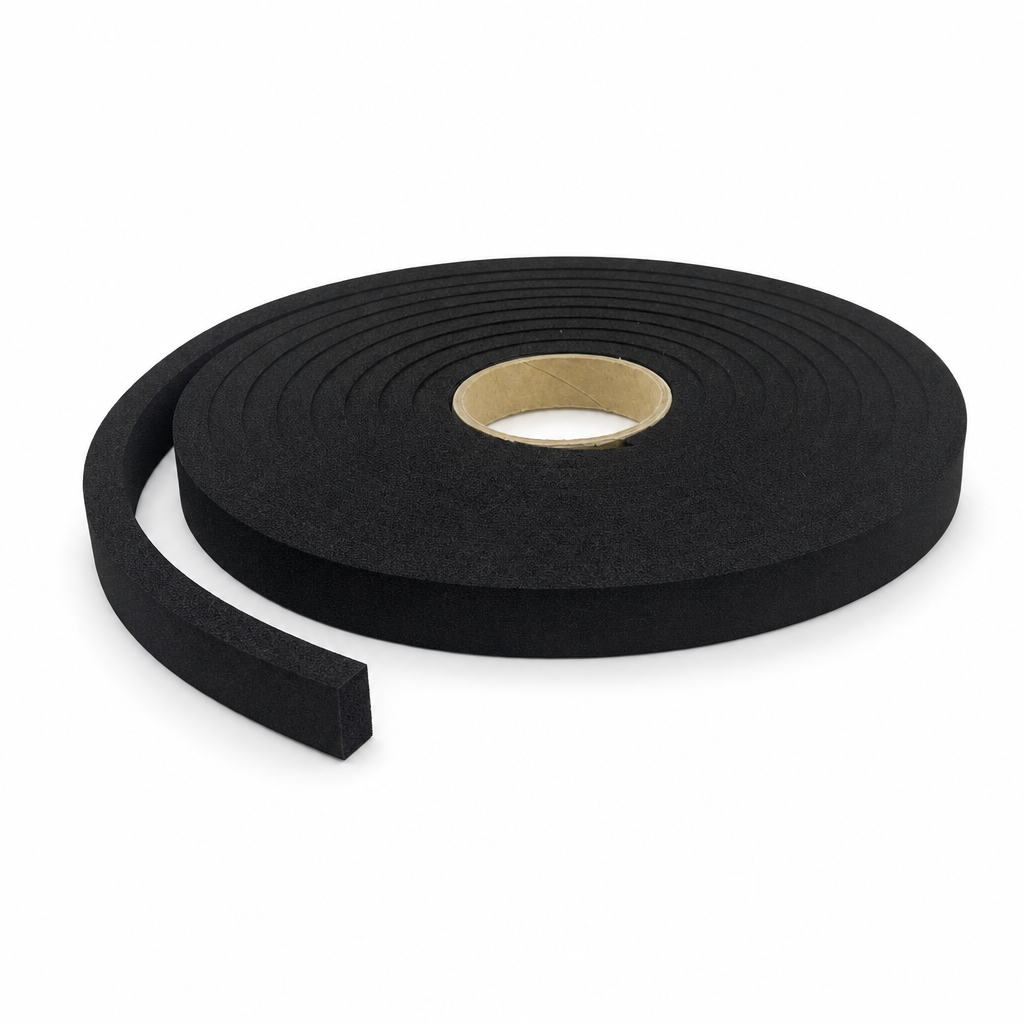 Plain Expanded Neoprene Sponge Strip 19mm x 10mm – 6 Metre Roll