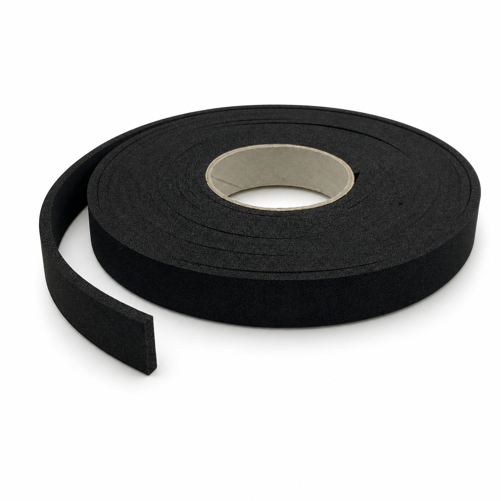 Plain Expanded Neoprene Sponge Strip 25mm x 5mm – 6 Metre Roll