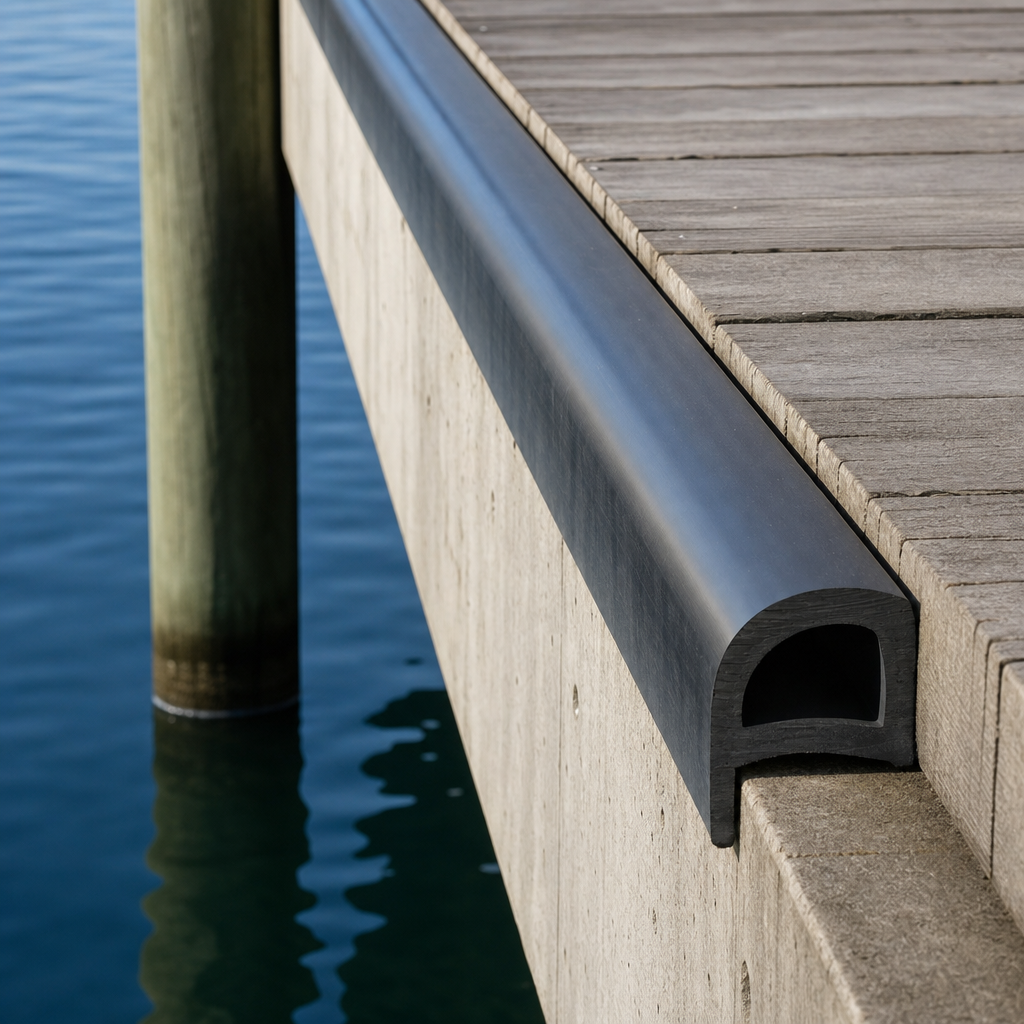 PVC D Fender 63mm x 38mm with 8mm Wall – Per Metre