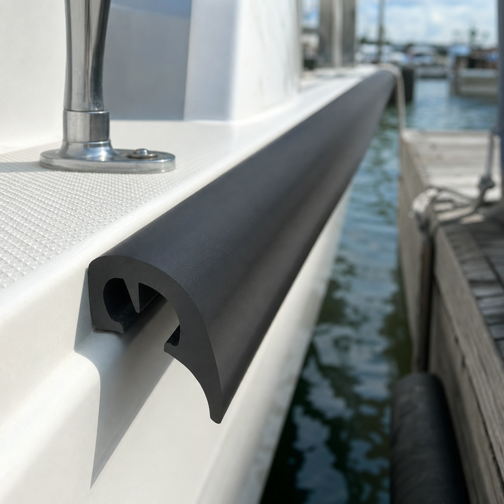 Easy Fit PVC D Fender 53mm x 30mm – 20 Metre Coil