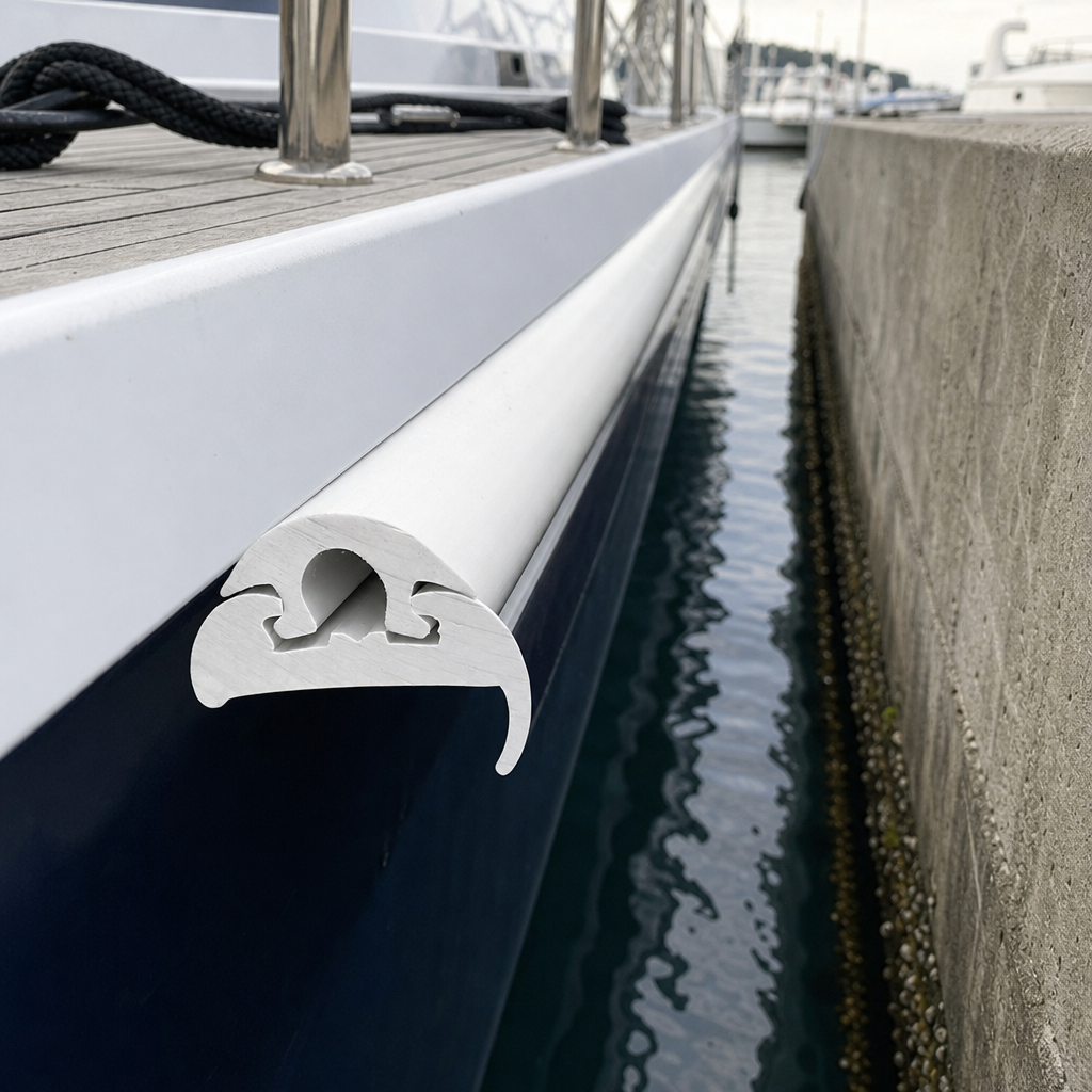 PVC Rigid Fender with Flexible Insert 48mm x 23mm – 3.65 Metres