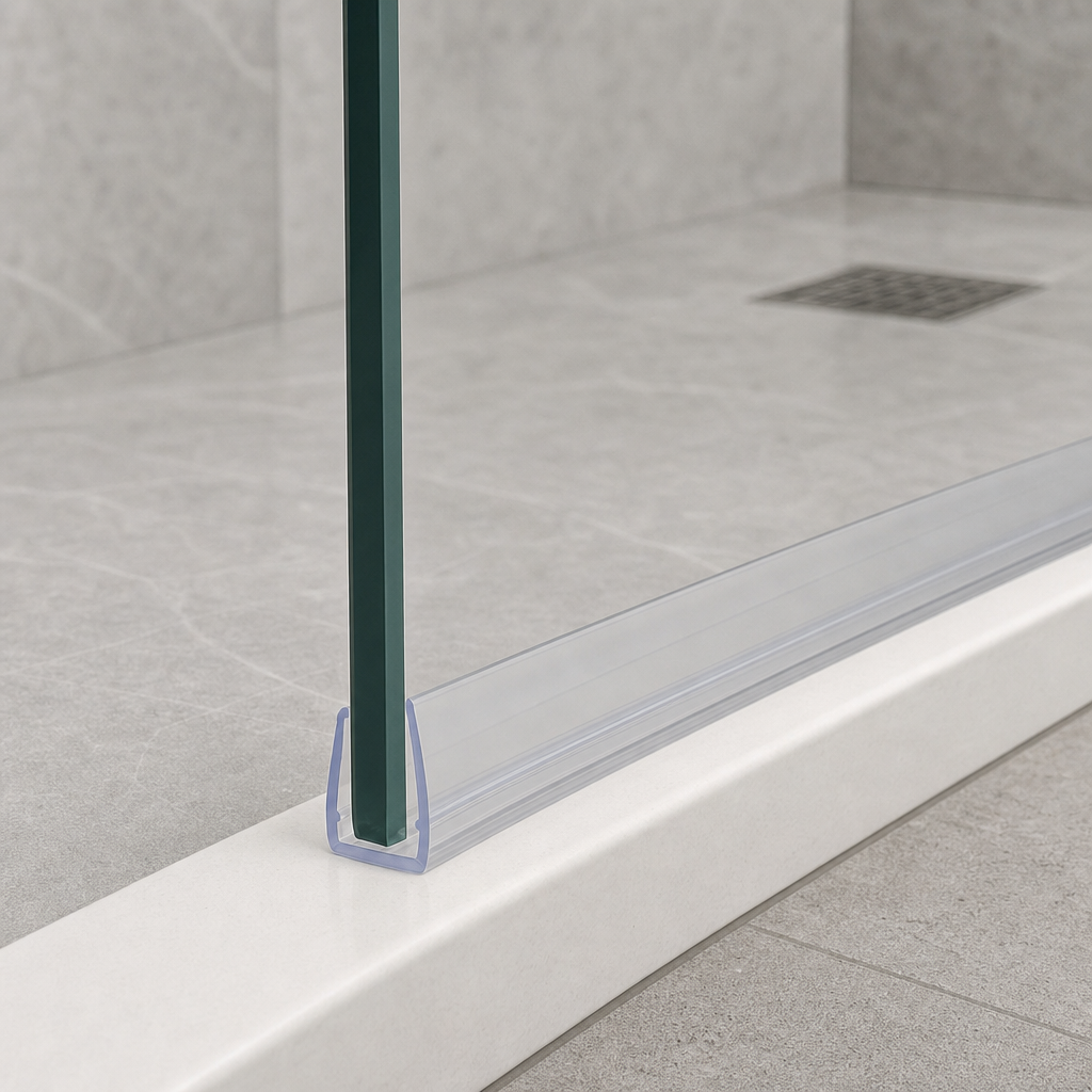 Curved Shower Screen Seal for 6-8mm Glass – Seals 0-1mm Gap