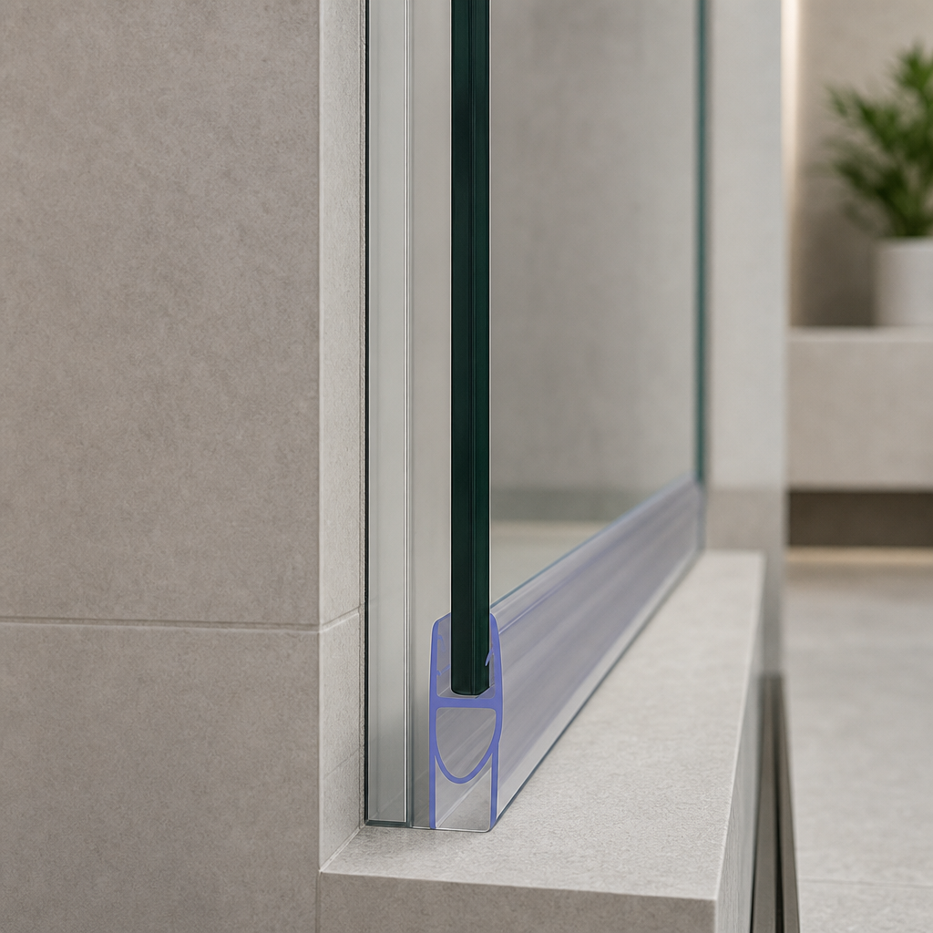 Shower Screen Seal for 4-6mm Glass – Seals 5-15mm Gap