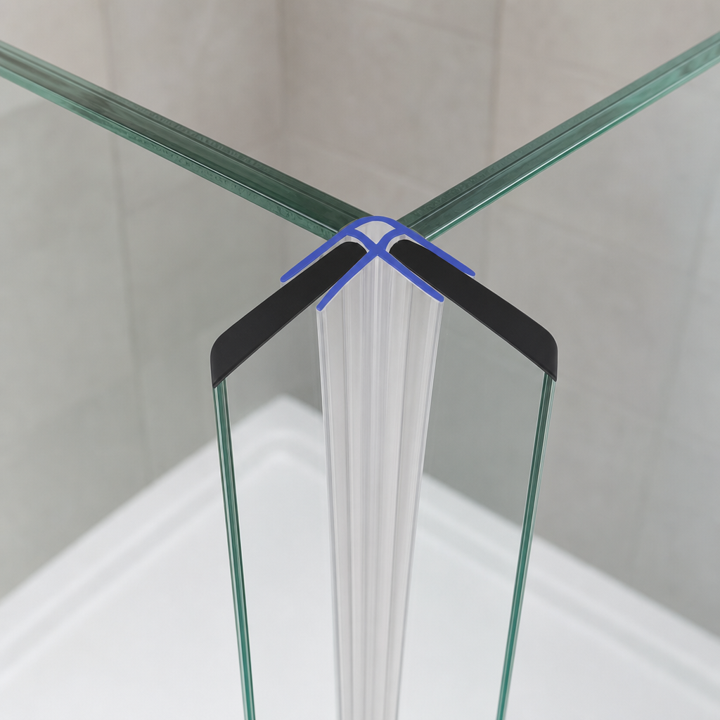 Shower Screen Corner Seal for 4-6mm Glass – 800-2000mm Lengt – SEAL061