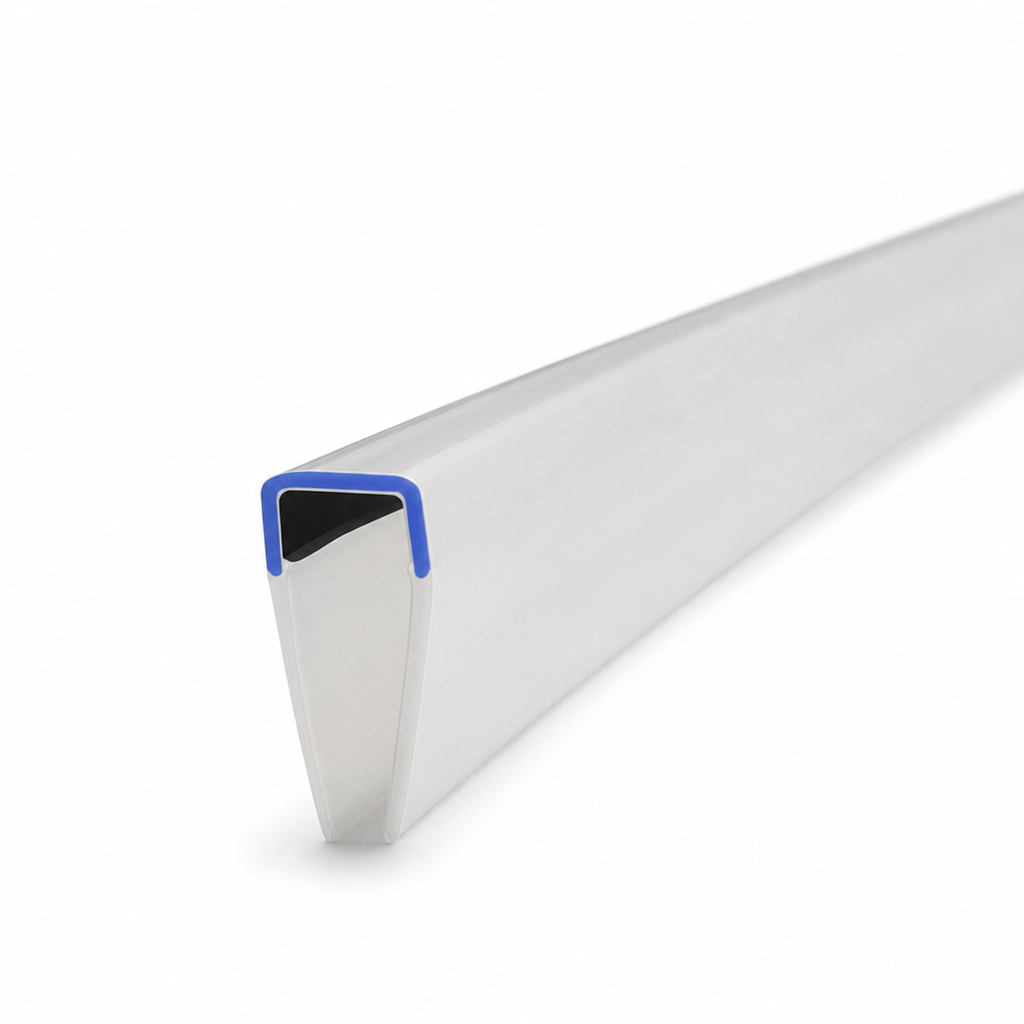 Shower Screen Corner Seal for 4-6mm Glass – 800-2000mm Lengths