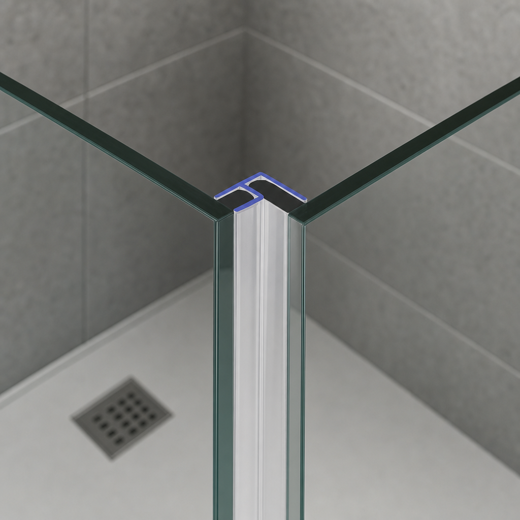 Shower Screen Corner Seal for 8-10mm Glass – 800-2000mm Leng – SEAL064