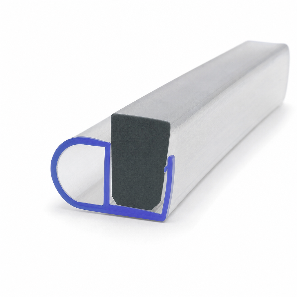 Shower Screen Seal for 4-6mm Glass – Soft Bubble Design