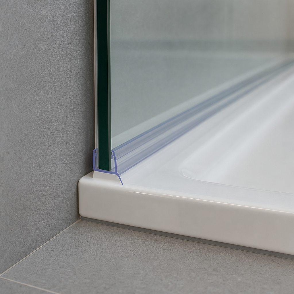 Shower Screen Seal for 4-8mm Gap – Straight Glass Only