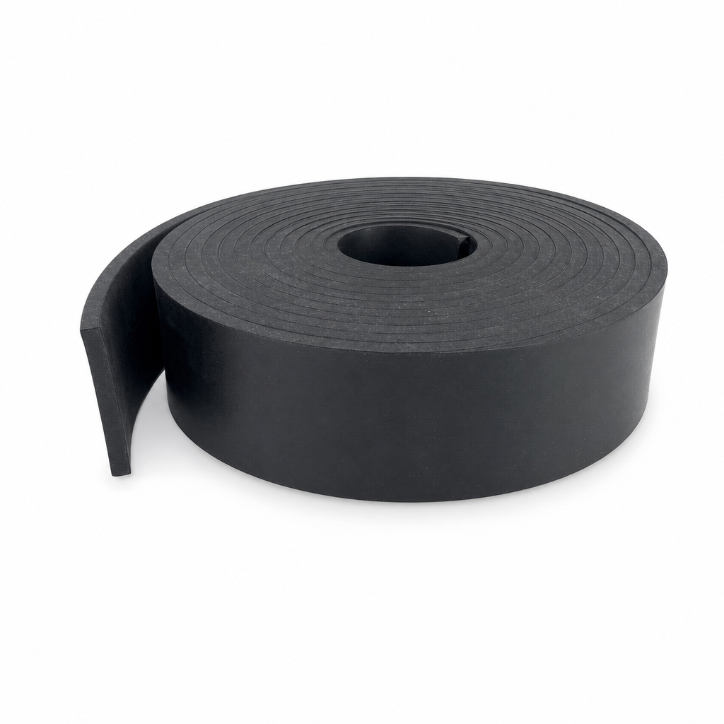 Solid Neoprene Rubber Strip 50mm x 6mm – 5 Metre Roll