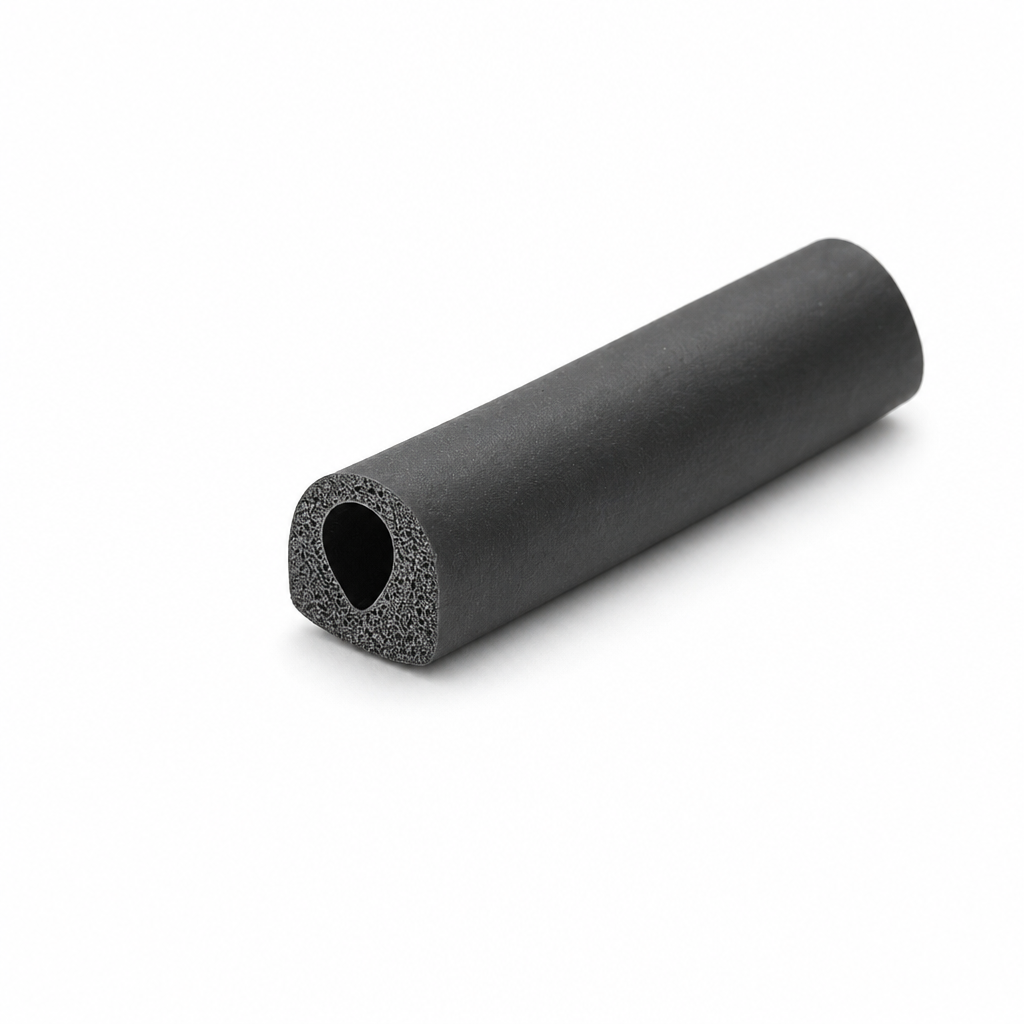 Sponge Rubber D-Section Seal 10mm x 9mm – Per Metre