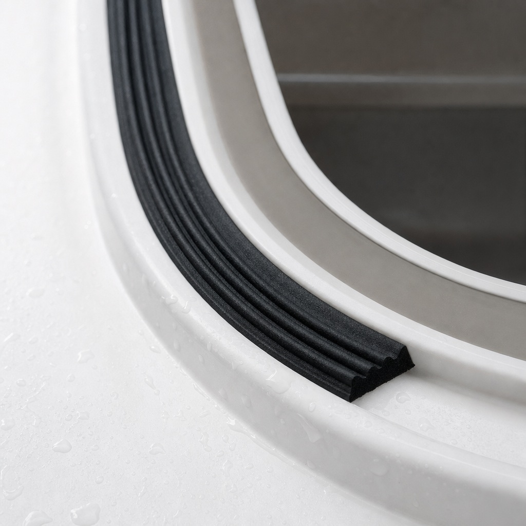 Sponge Rubber Crown Strip 15mm x 4mm – Per Metre