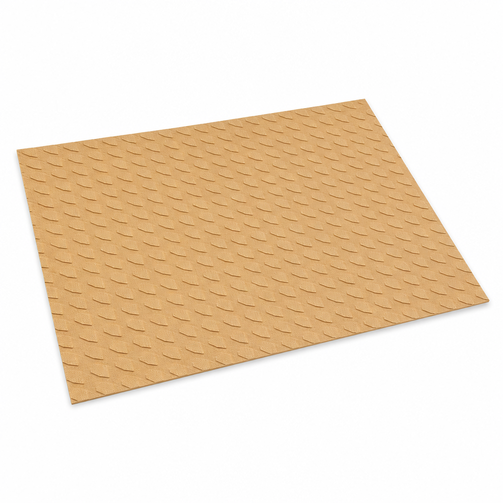 Diamond Pattern Anti-Slip Deck Covering – Teak, 1.2m x 0.9m Sheet