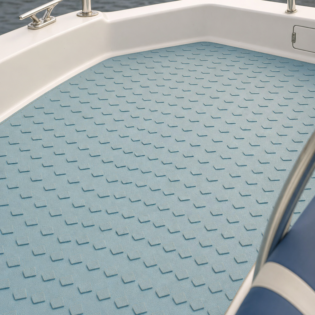 Diamond Pattern Anti-Slip Deck Covering – Blue, 1.2m x 0.9m Sheet