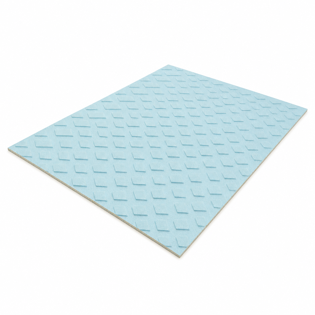 Diamond Pattern Anti-Slip Deck Covering – Light Blue, 1.2m x 0.9m Sheet