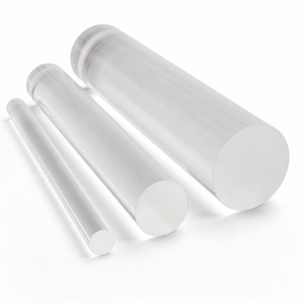 Clear Acrylic Rod – 40mm to 90mm Diameter