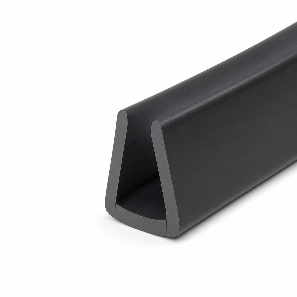 U Shaped Seal – 5mm Wide, 10mm High, Black Rubber