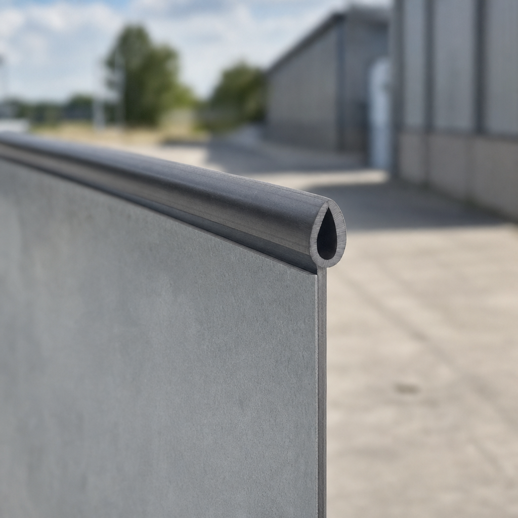 Rounded U Channel 2.5-4.5mm Panel 8mm Height – Per Metre