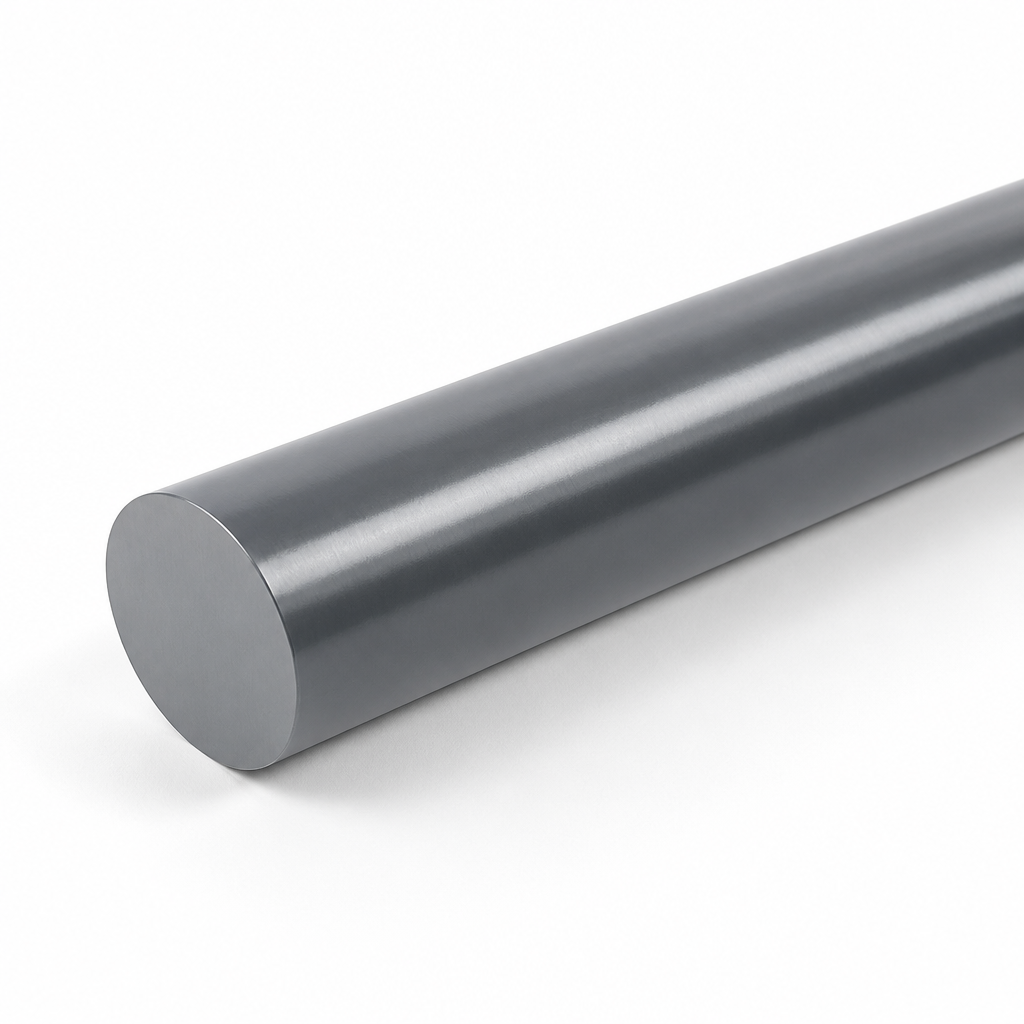 Grey PVC Rod for Chemical Processing Applications 6mm to 180mm diameter