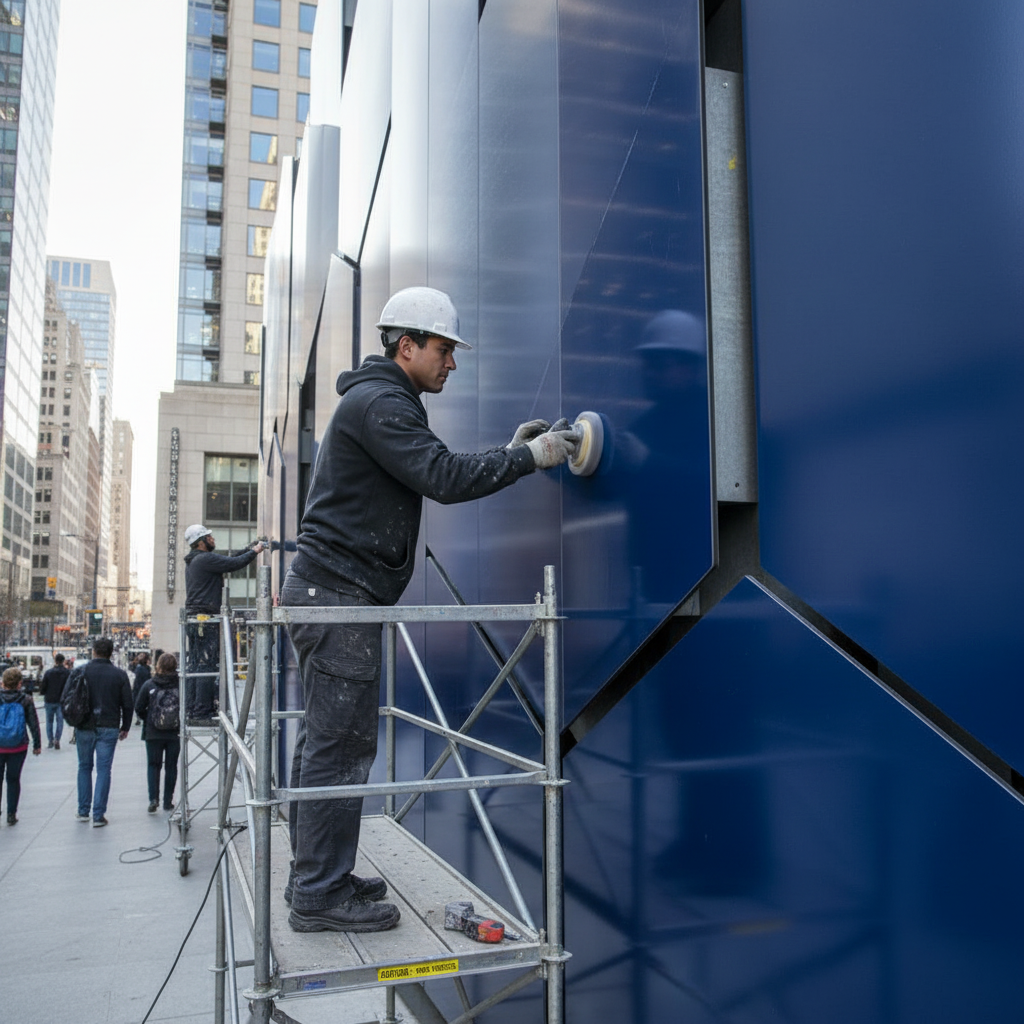Premium Ultramarine Blue Gloss/Matt Aluminium Composite Sheet for Signage and Displays