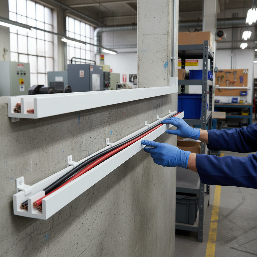 Premium Plastic Double Channel Base for Sliding Tracks - Rigid PVC Construction with Versatile White/Black Color Options (75m Pack)
